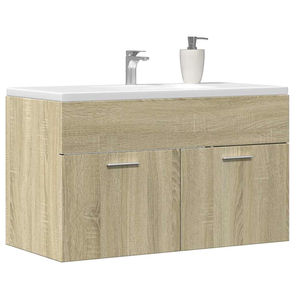Ormarić za umivaonik boja hrasta sonome 80x38,5x46 cm iverica