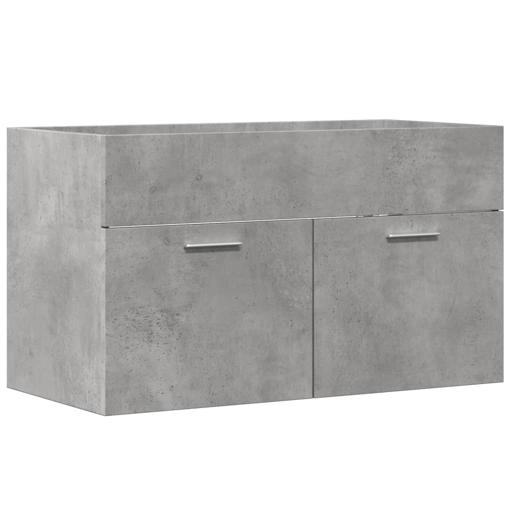 Ormarić za umivaonik siva boja betona 80 x 38,5 x 46 cm iverica