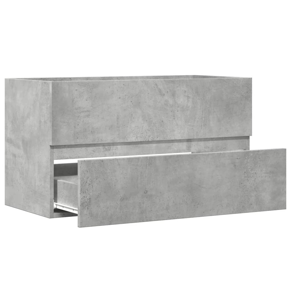 Ormarić za umivaonik boja betona 90x38,5x45cm konstruirano drvo