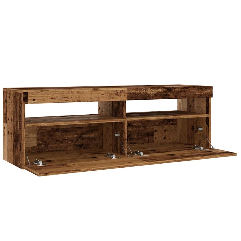 TV ormarić LED boja drva 120x35x40 cm konstruirano drvo
