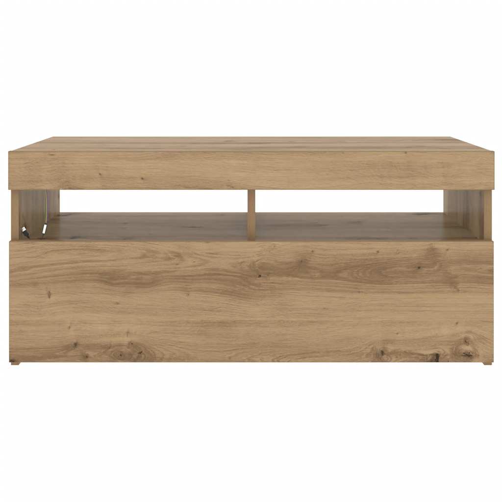TV ormarić LED boja hrasta 90x35x40 cm konstruirano drvo