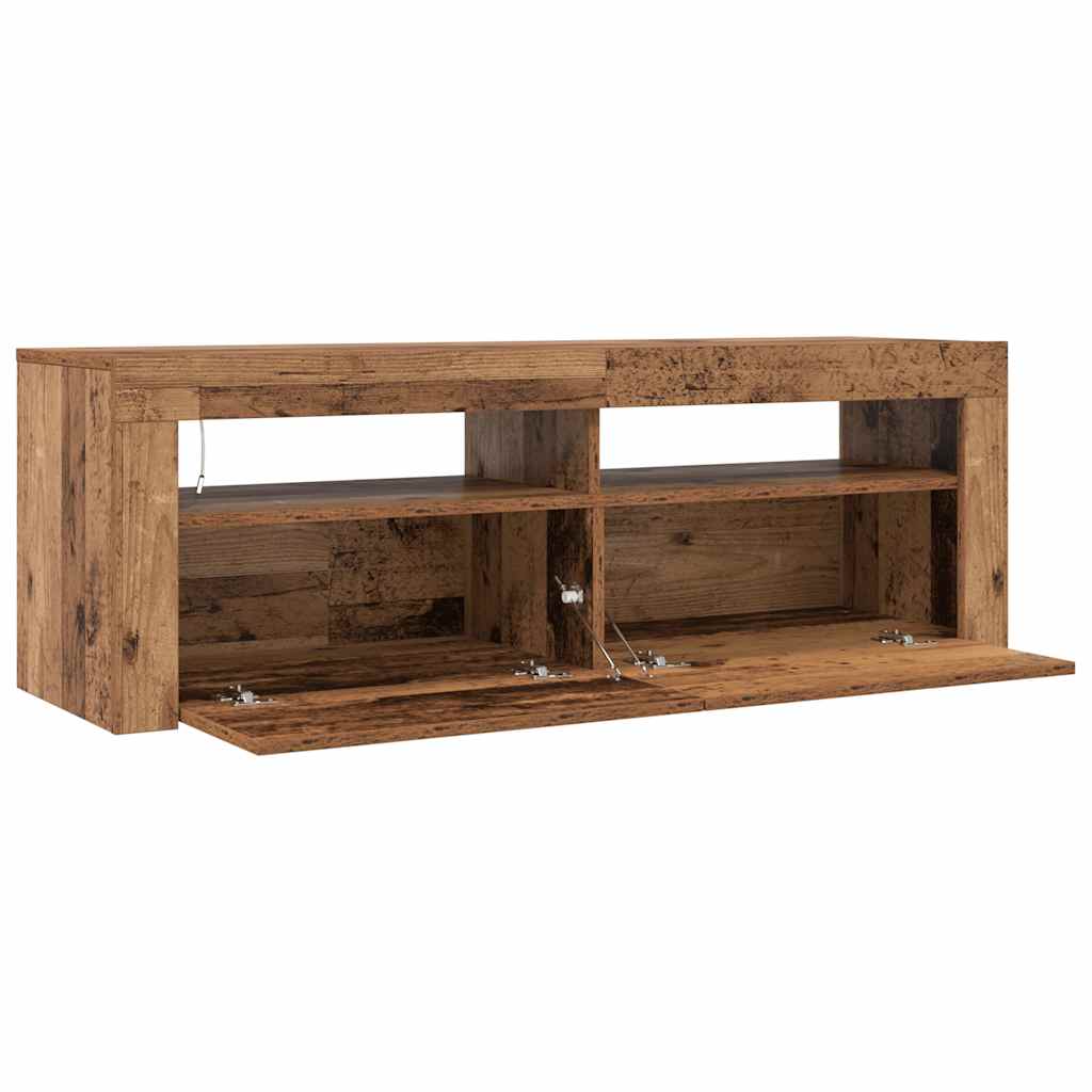 TV ormarić LED boja drva 120x35x40 cm konstruirano drvo