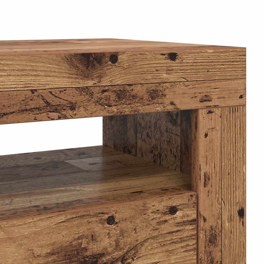 TV ormarić LED boja staro drvo 90x35x40 cm konstruirano drvo