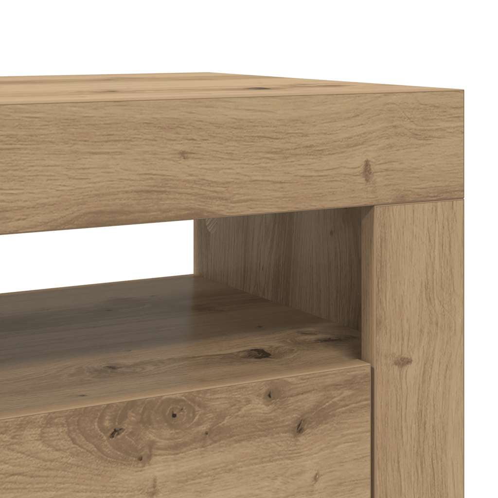 TV ormarić LED boja hrasta 90x35x40 cm konstruirano drvo