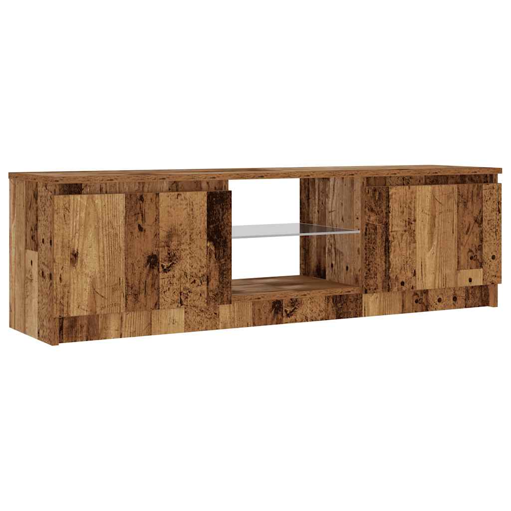 TV ormarić LED boja drva 120x30x36 cm konstruirano drvo