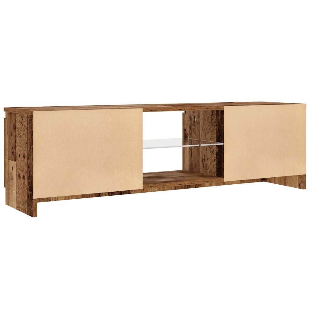 TV ormarić LED boja drva 120x30x36 cm konstruirano drvo