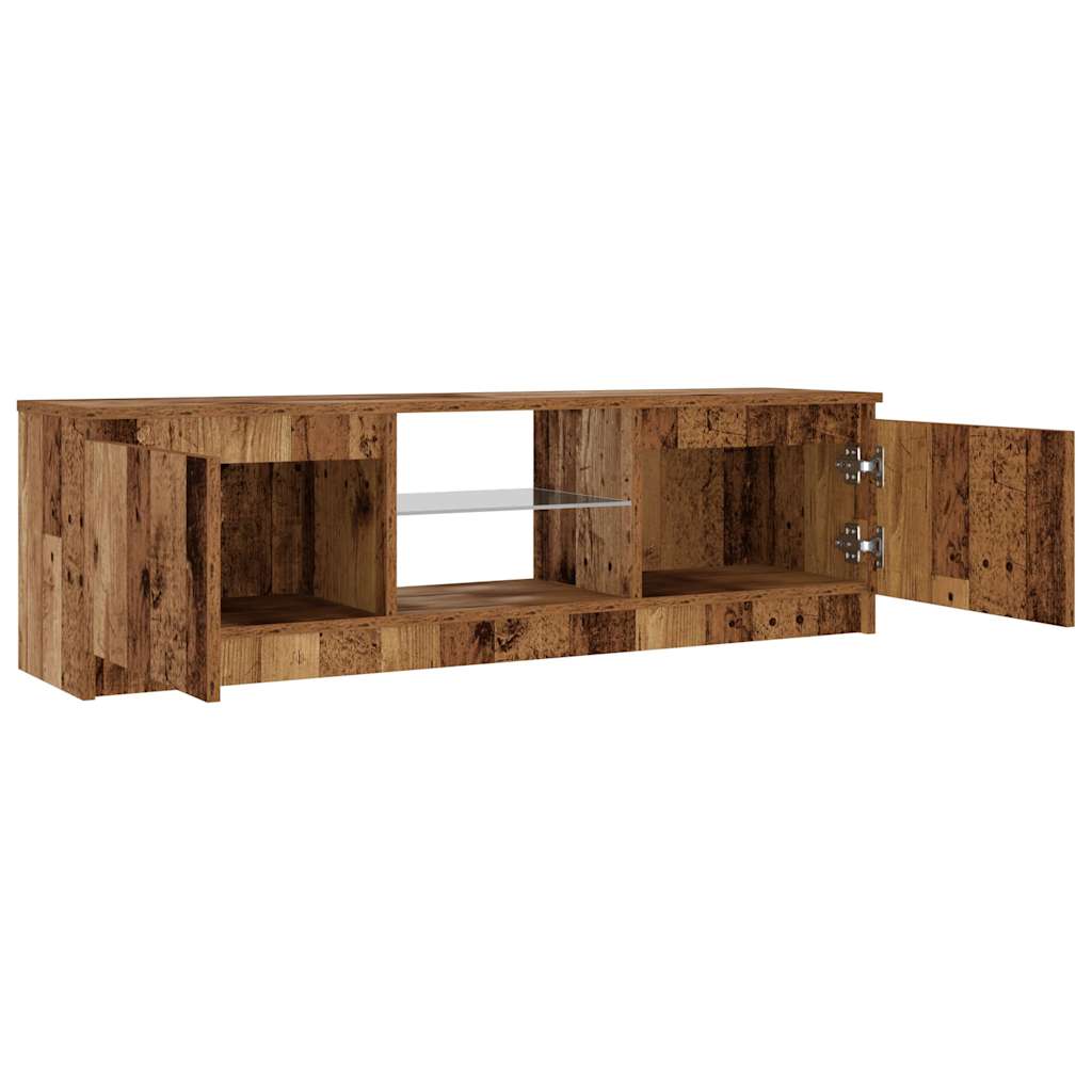 TV ormarić LED boja drva 120x30x36 cm konstruirano drvo