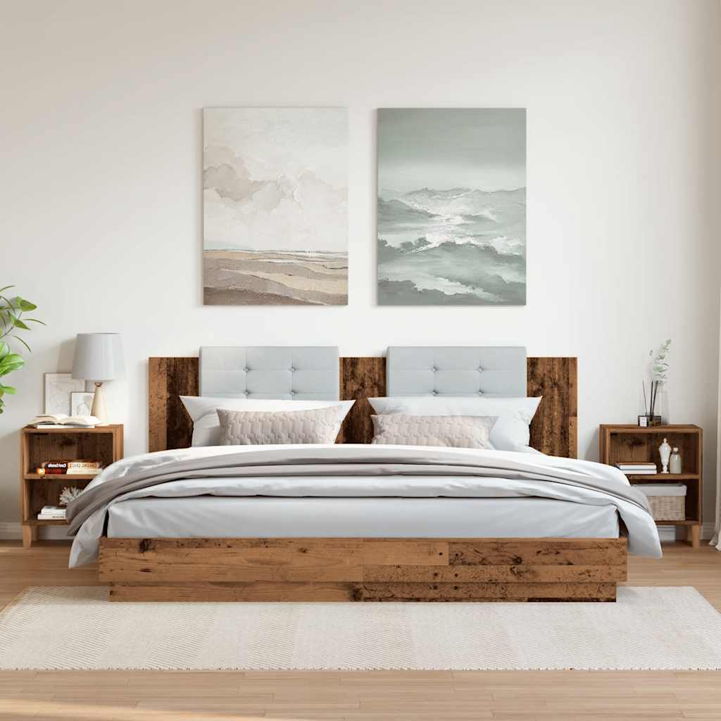 Noćni ormarići 2 kom Staro drvo 40x30x50 cm Konstruirano drvo