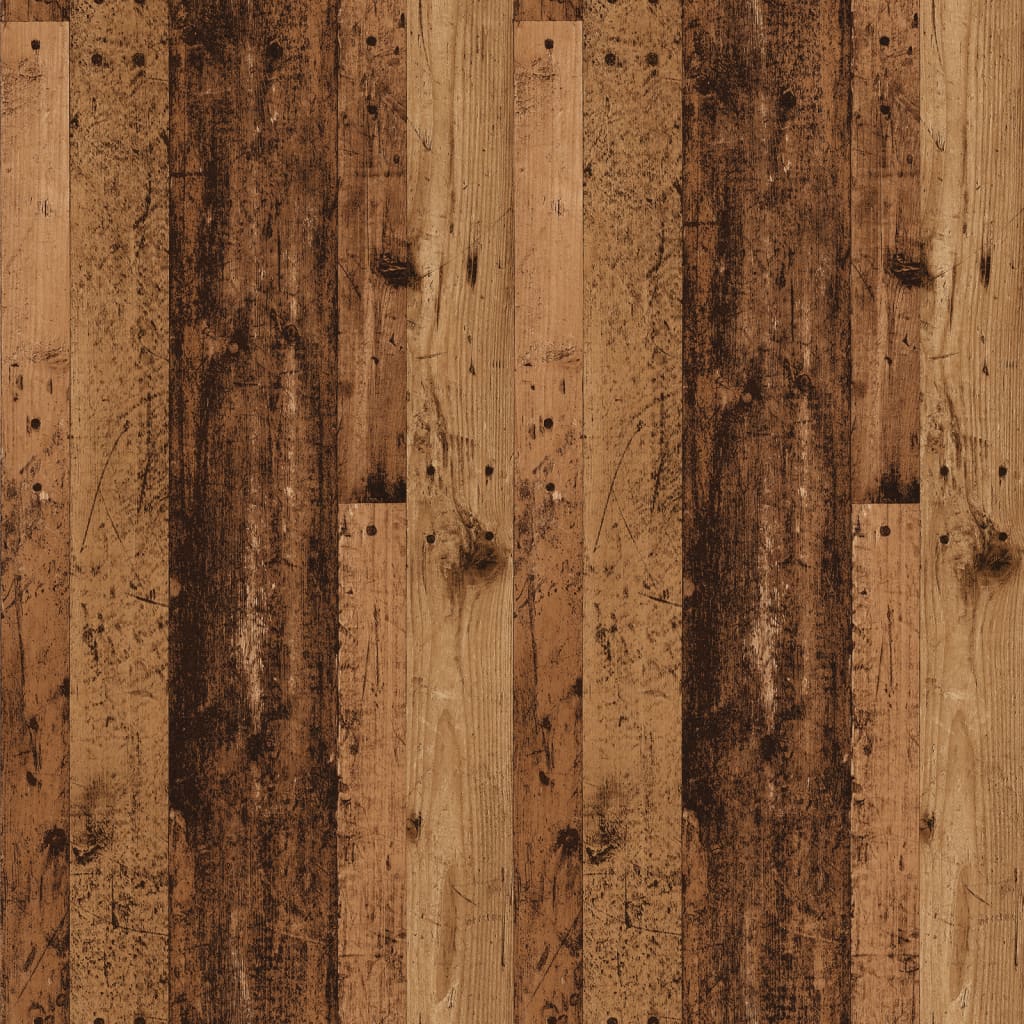 Krevetni ormarić s metalnim nogama staro drvo 40x35x69 cm