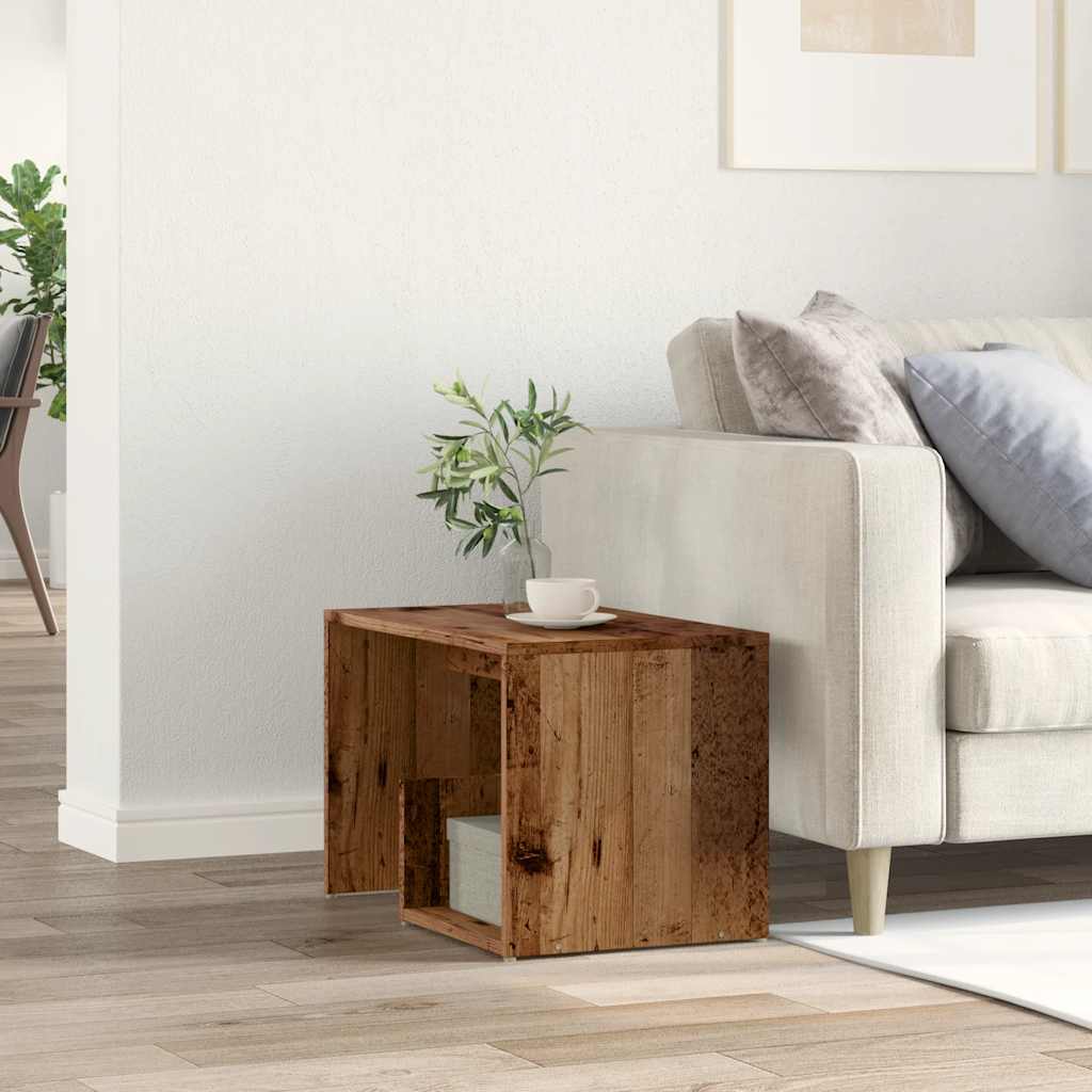 Pomoćni stol staro drvo 59x36x38 cm konstruirano drvo
