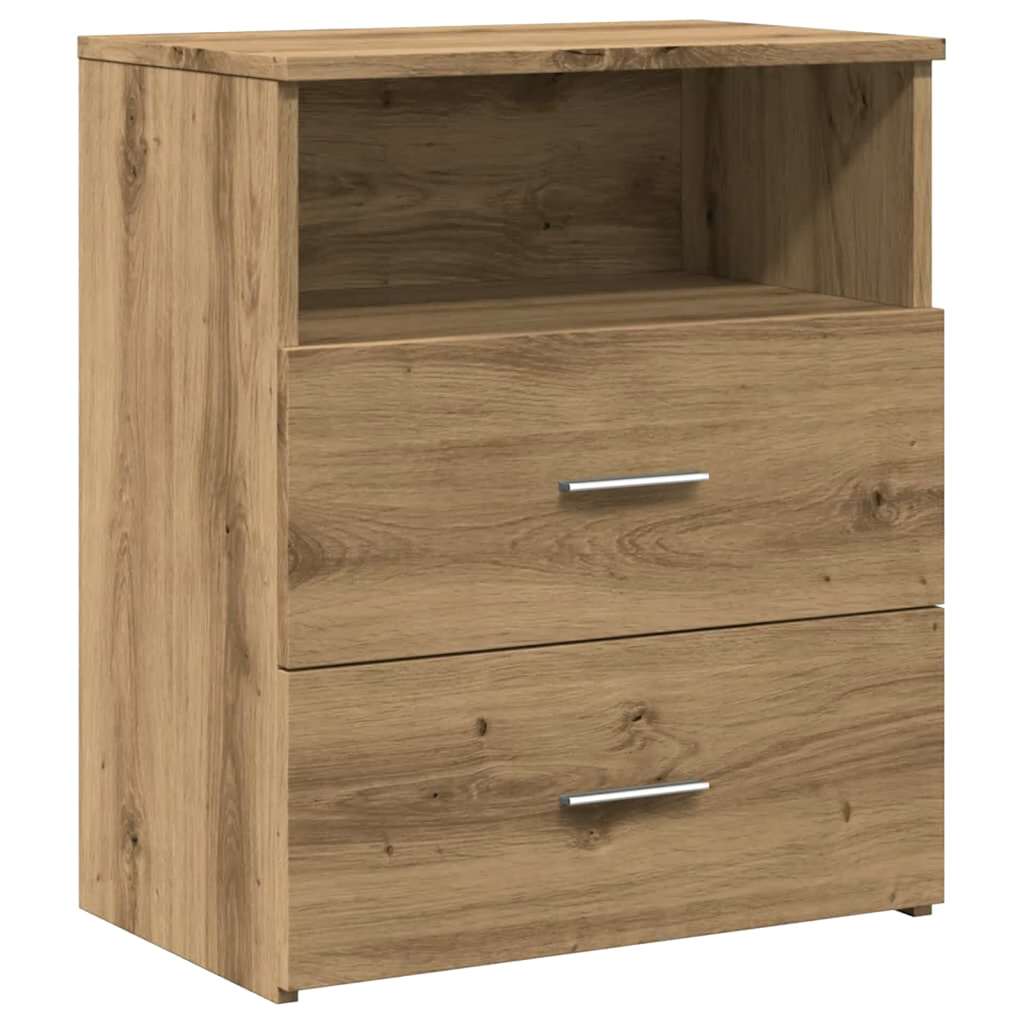 Noćni ormarići 2 kom boja hrasta 50x32x60 cm konstruirano drvo