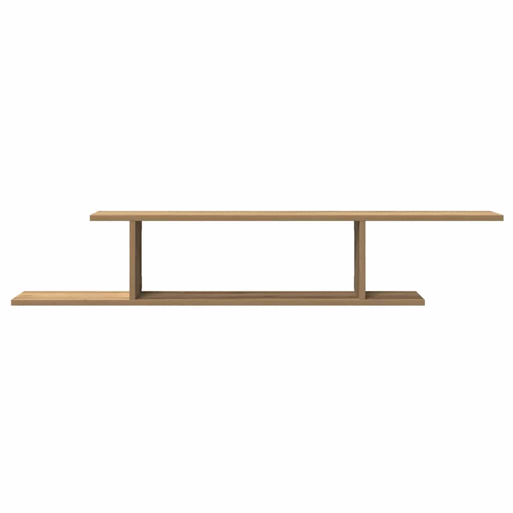 Zidna TV polica boja hrasta 125x18x23 cm konstruirano drvo
