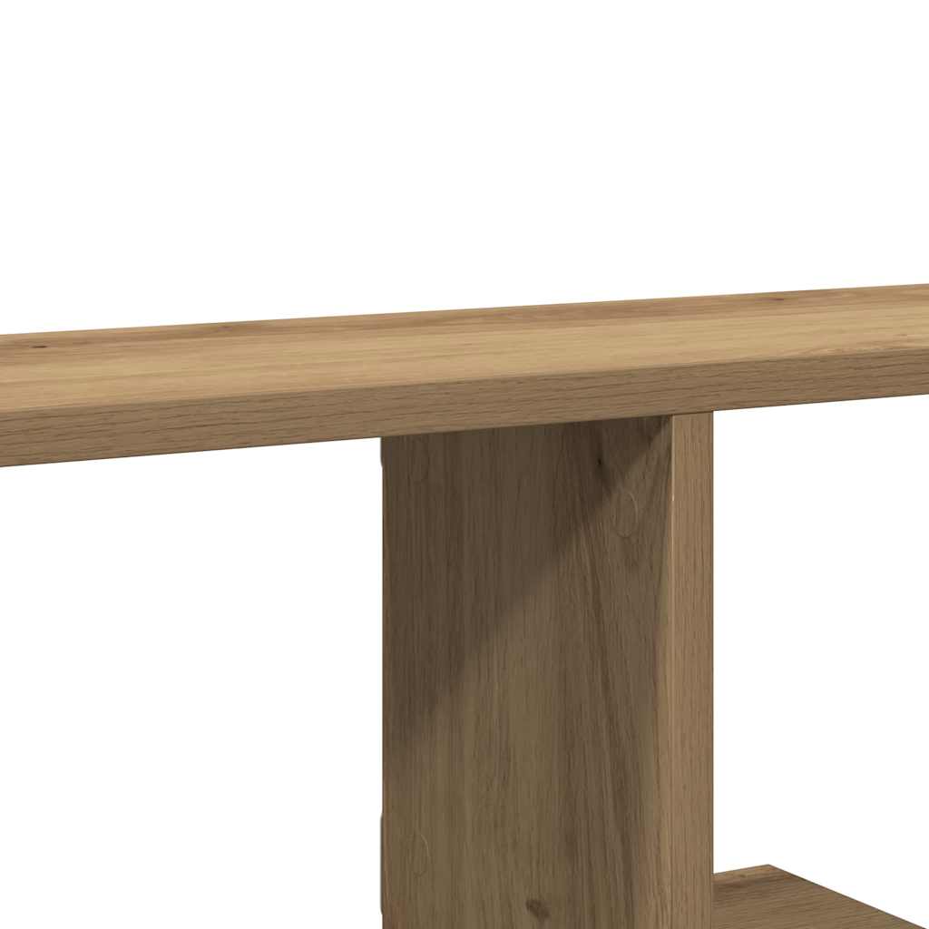 Zidna TV polica boja hrasta 125x18x23 cm konstruirano drvo