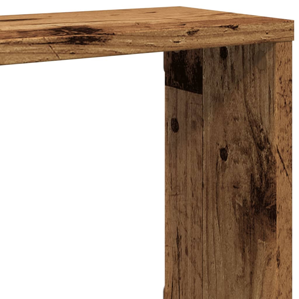 Kockaste zidne police 4 kom boja staro drvo 100x15x30 cm drvene