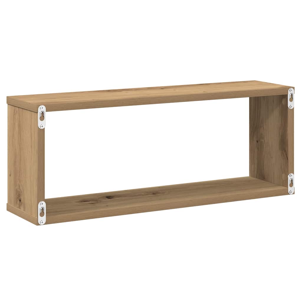 Zidne kockaste police 2 kom Artisan hrast 60x15x23 cm