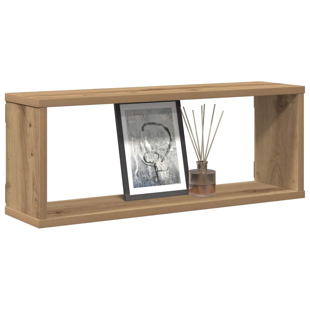 Zidne kockaste police 4 kom Artisan hrast 60x15x23 cm