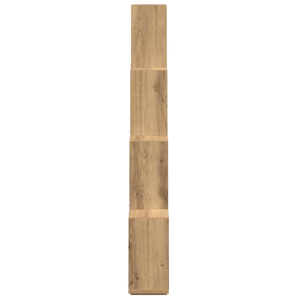 Zidna kockasta polica Artisan hrast 90x15x119,5 cm