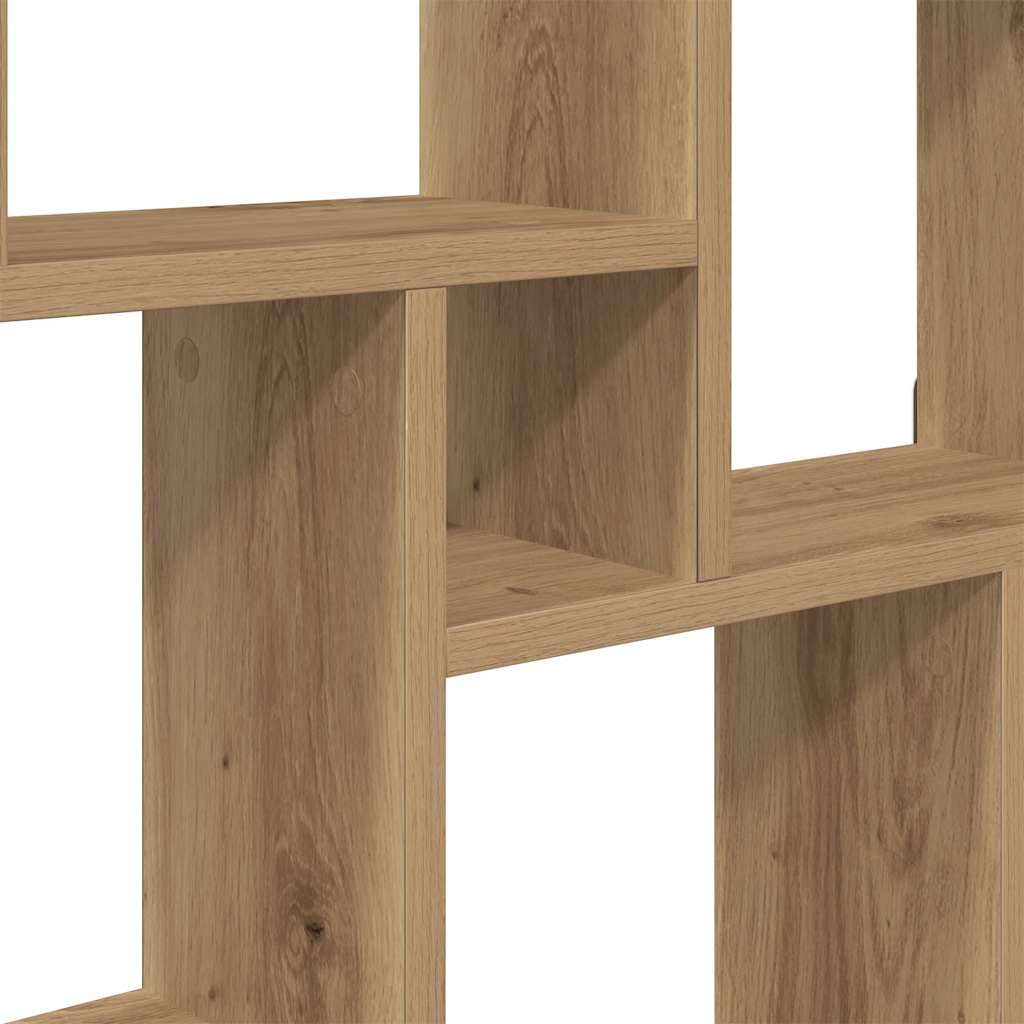 Zidna kockasta polica Artisan hrast 90x15x119,5 cm