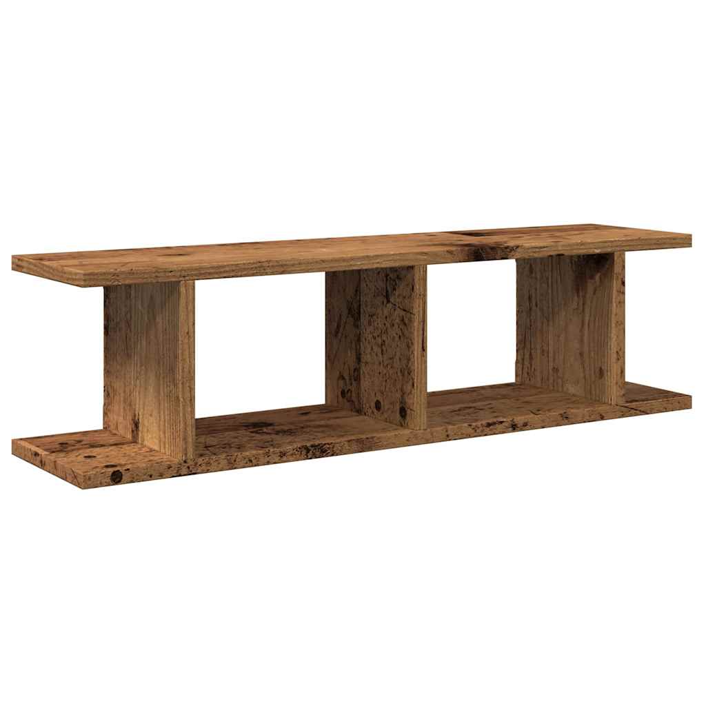 Zidne police 2 kom boja staro drvo 75x18x20cm konstruirano drvo