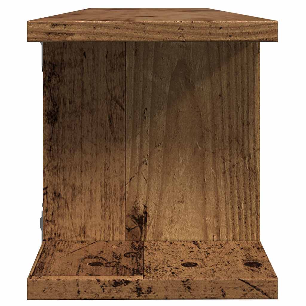 Zidne police 2 kom boja staro drvo 75x18x20cm konstruirano drvo