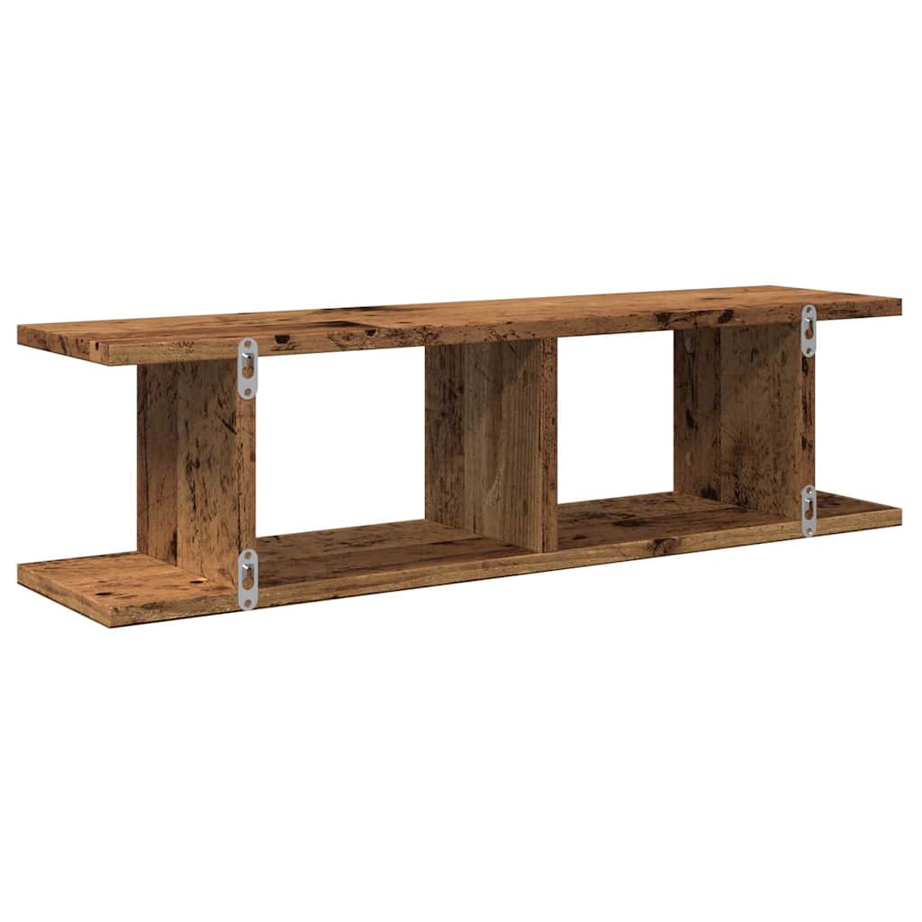 Zidne police 2 kom boja staro drvo 75x18x20cm konstruirano drvo