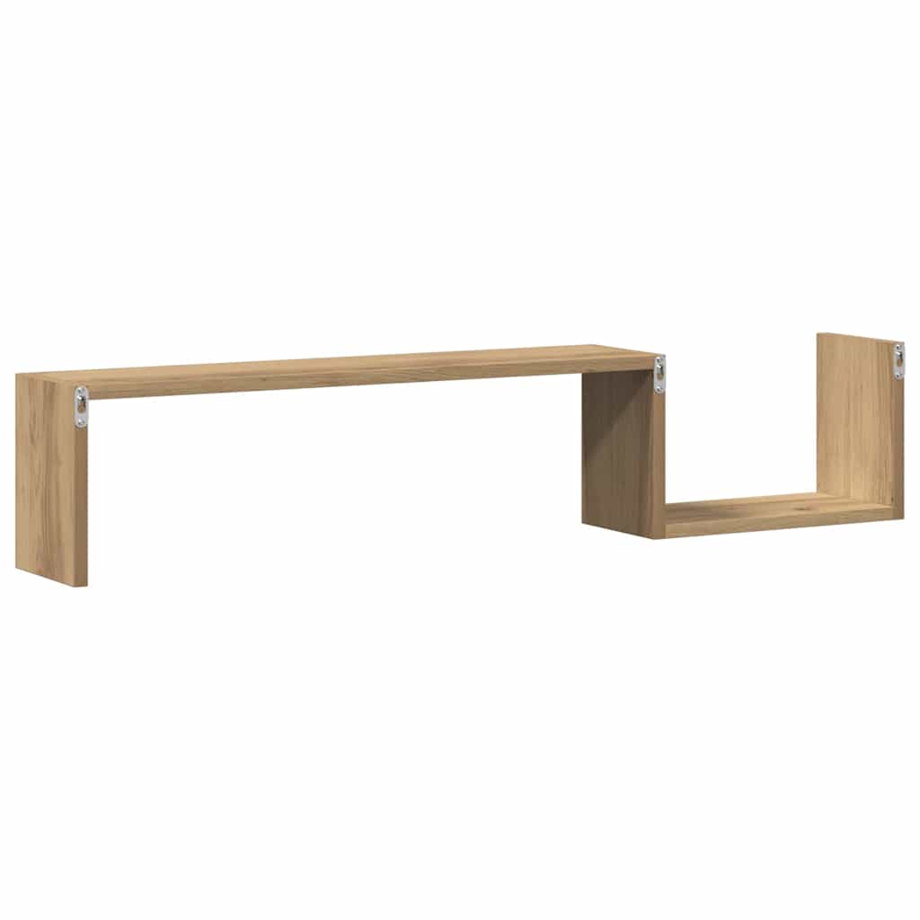 Zidne police 2 kom Artisan hrast 100x15x20 cm konstruirano drvo