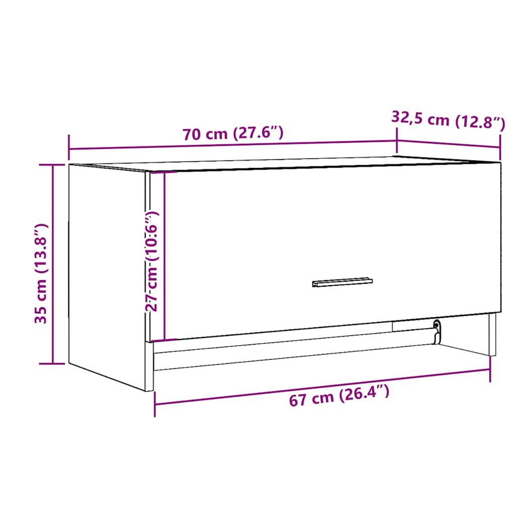 Ormar staro drvo 70x32,5x35 cm konstruirano drvo