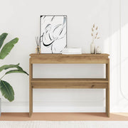 Konzolni stol Artisan hrast 102x30x80 cm izrađeno drvo
