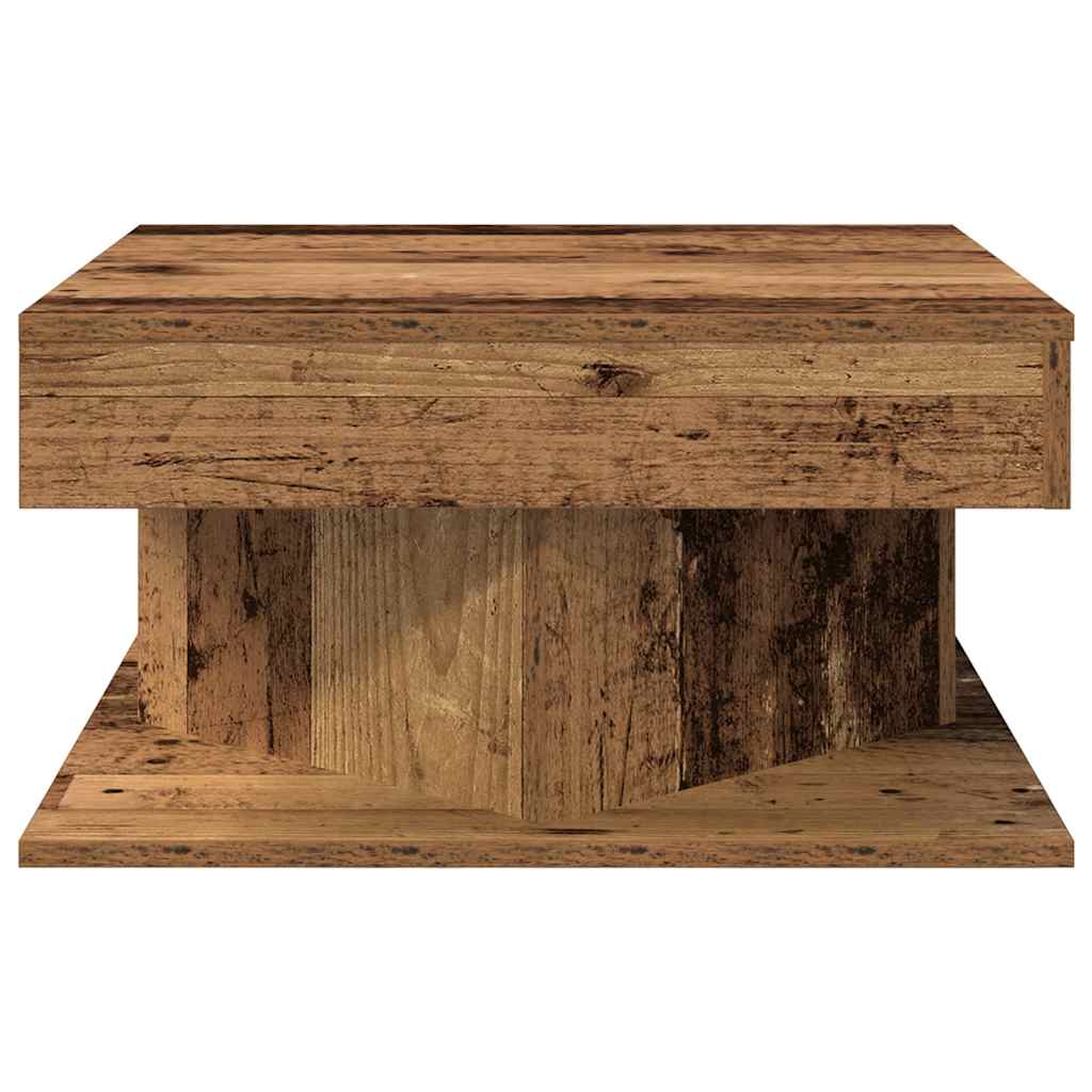 Stol za kavu staro drvo 55x55x30 cm konstruirano drvo