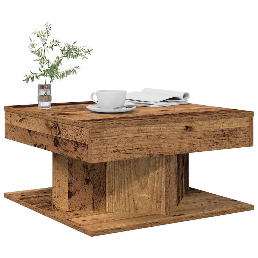 Stol za kavu staro drvo 55x55x30 cm konstruirano drvo