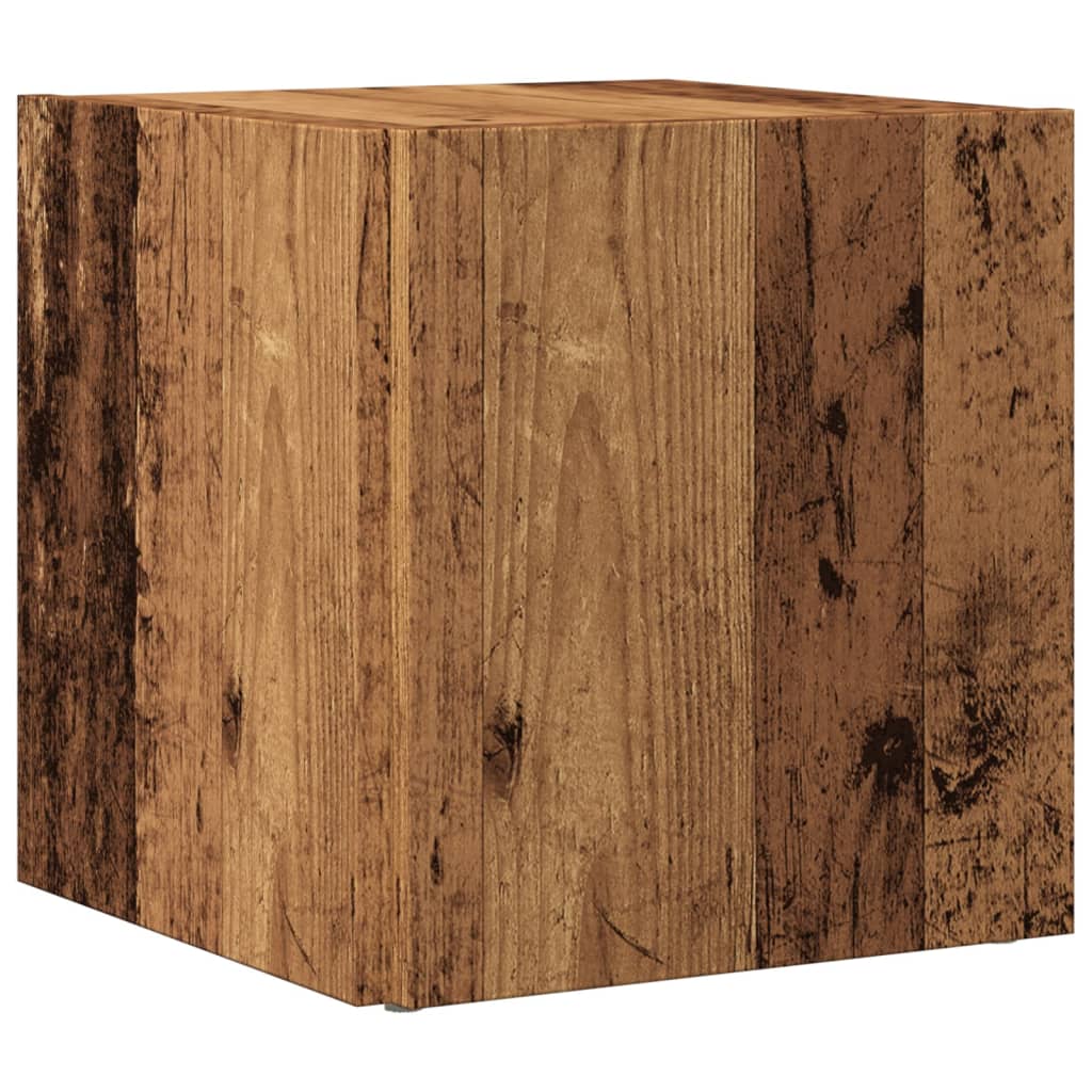 Bočni stolić boja starog drva 33 x 33 x 34 cm konstruirano drvo