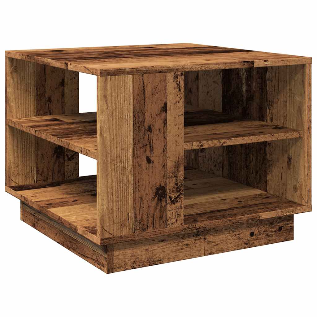 Stol za kavu staro drvo 55x55x42 cm konstruirano drvo