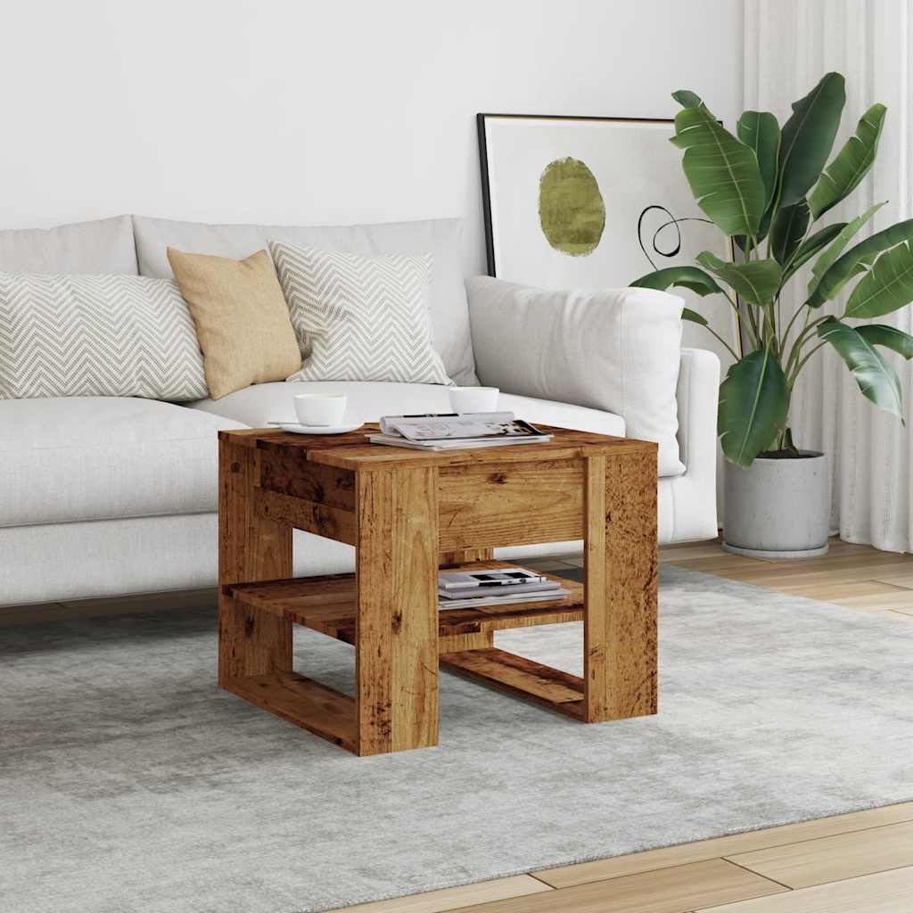 Stol za kavu staro drvo 55,5x55x45 cm konstruirano drvo