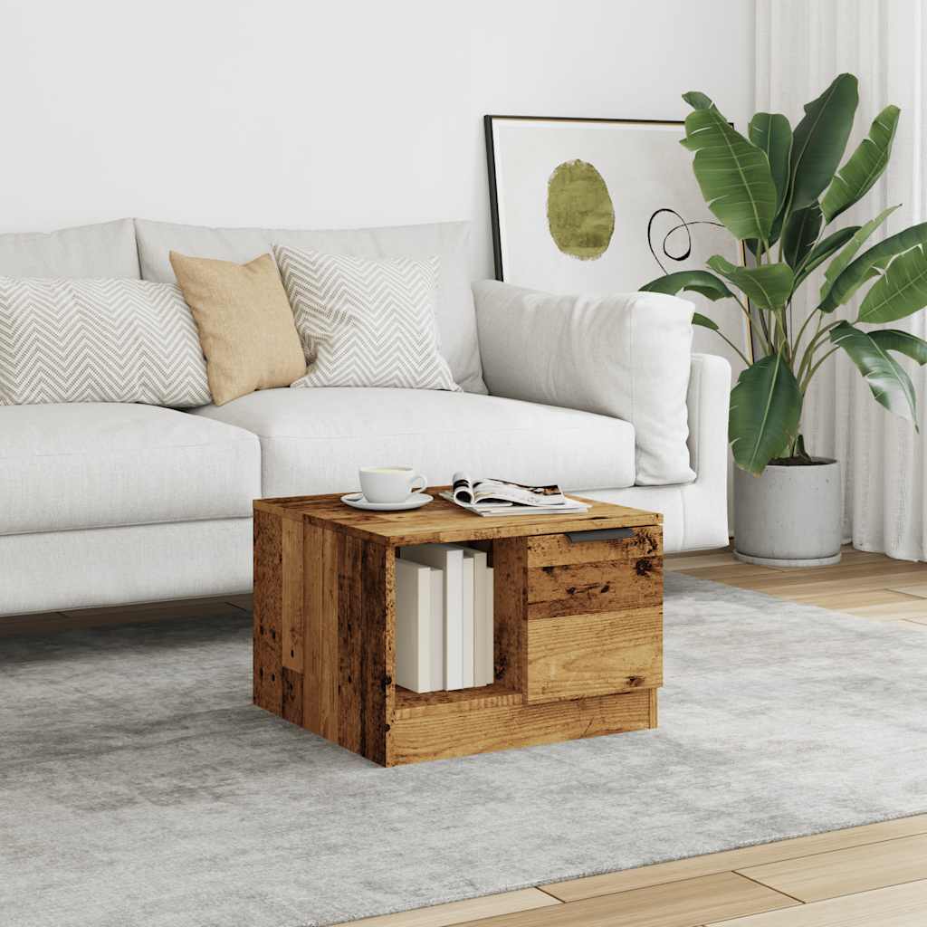 Stolić za kavu boja staro drvo 50x50x36 cm konstruiranog drva