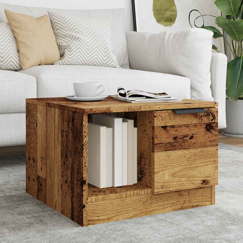 Stolić za kavu boja staro drvo 50x50x36 cm konstruiranog drva