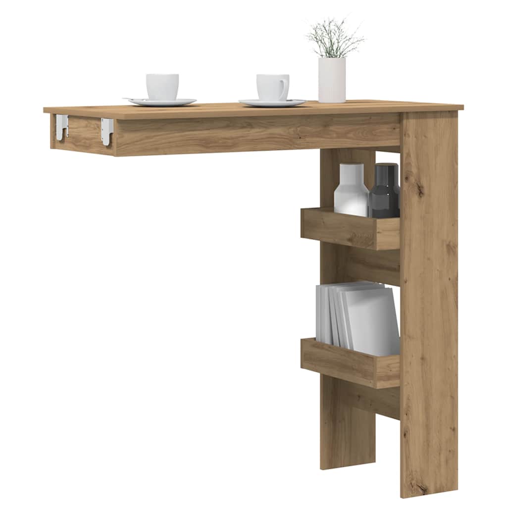 Zidni barski stol Artisan hrast 102x45x103,5 cm izrađeno drvo