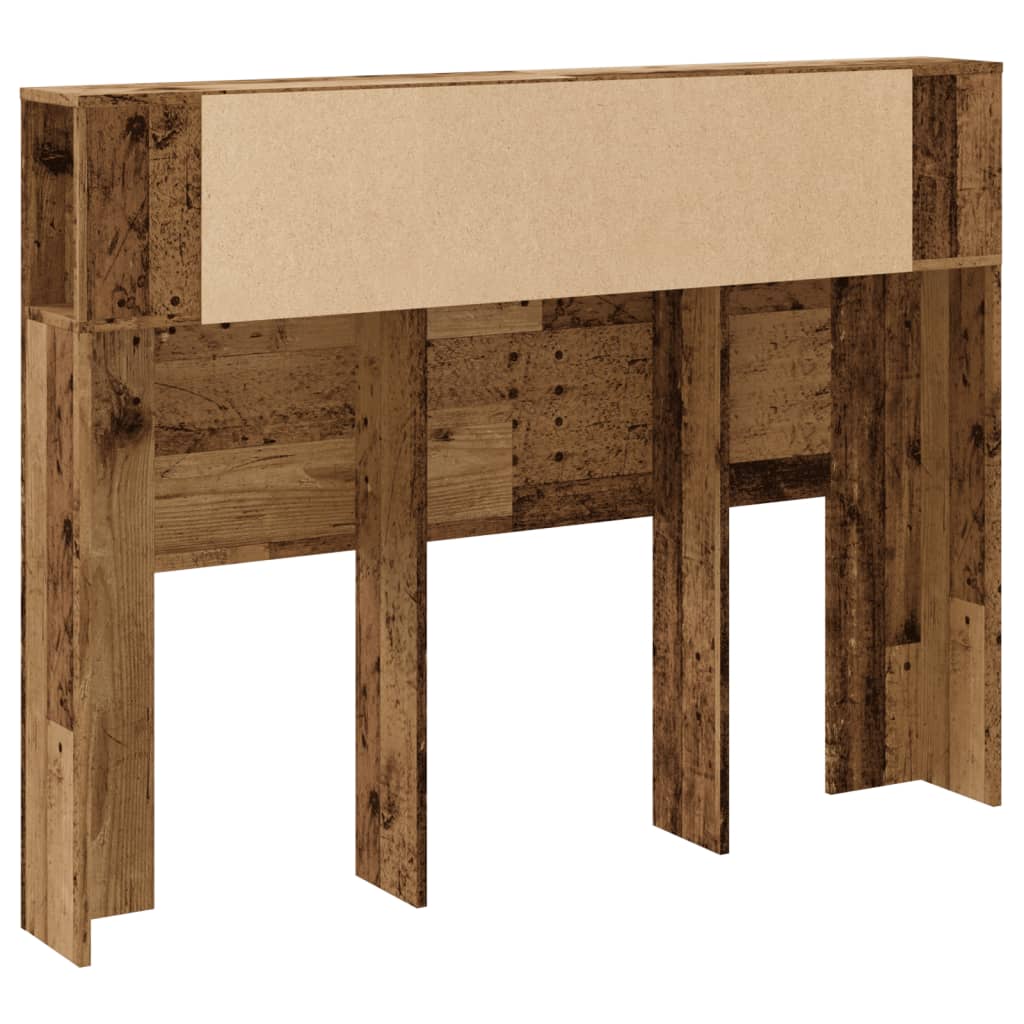 Uzglavni ormarić staro drvo 140x18,5x102,5 cm konstruirano drvo