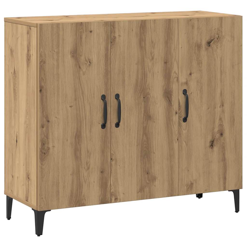 Komoda boja hrasta artisana 90 x 34 x 80 cm konstruirano drvo