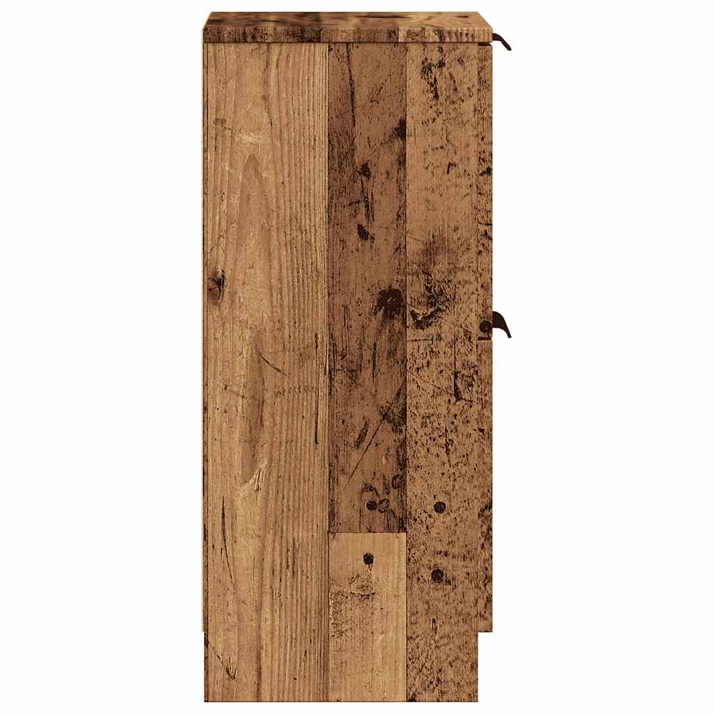 Komoda 2 kom staro drvo 30x30x70 cm konstruirano drvo
