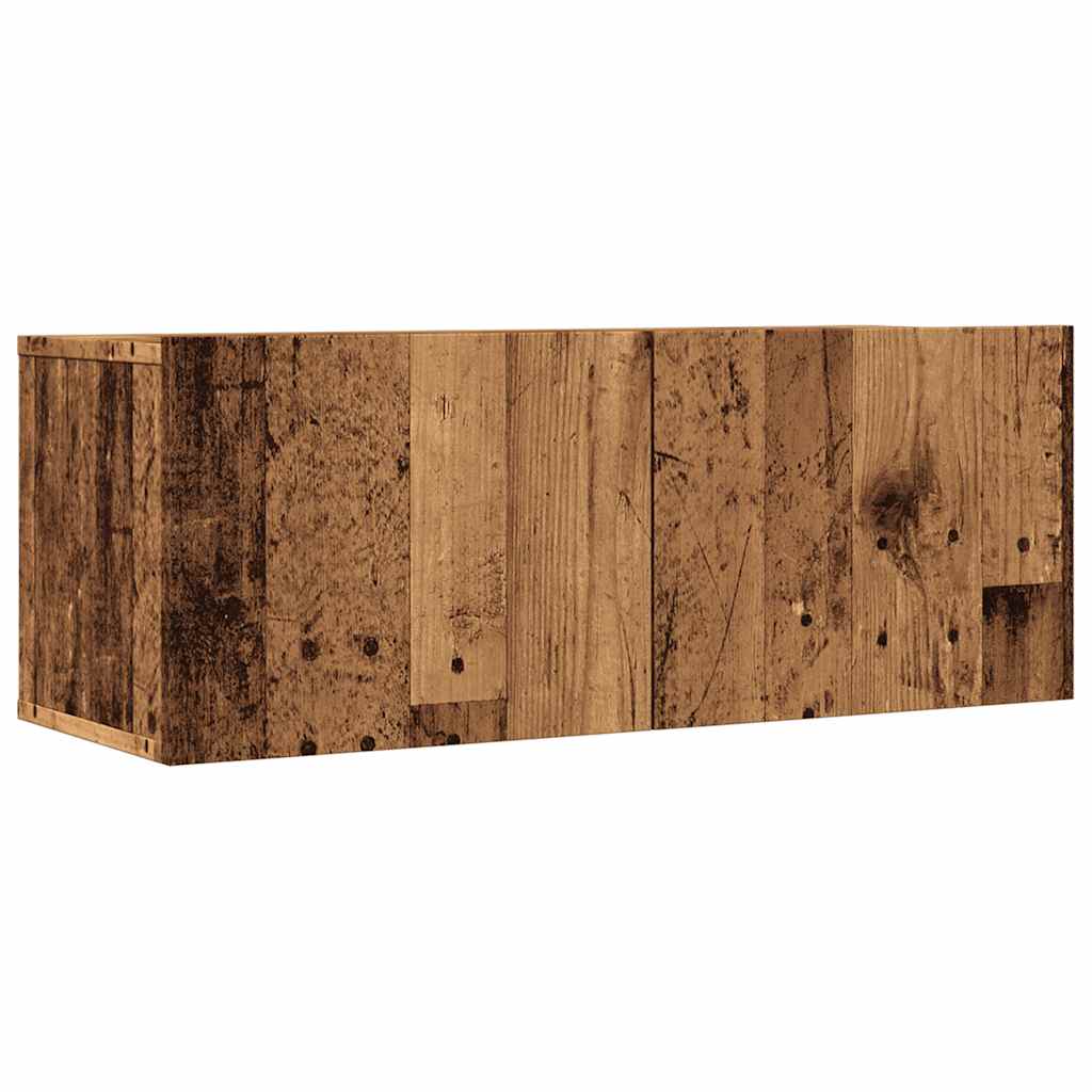 2-dijelni zidni TV ormarić Staro drvo 80x30x30 cm