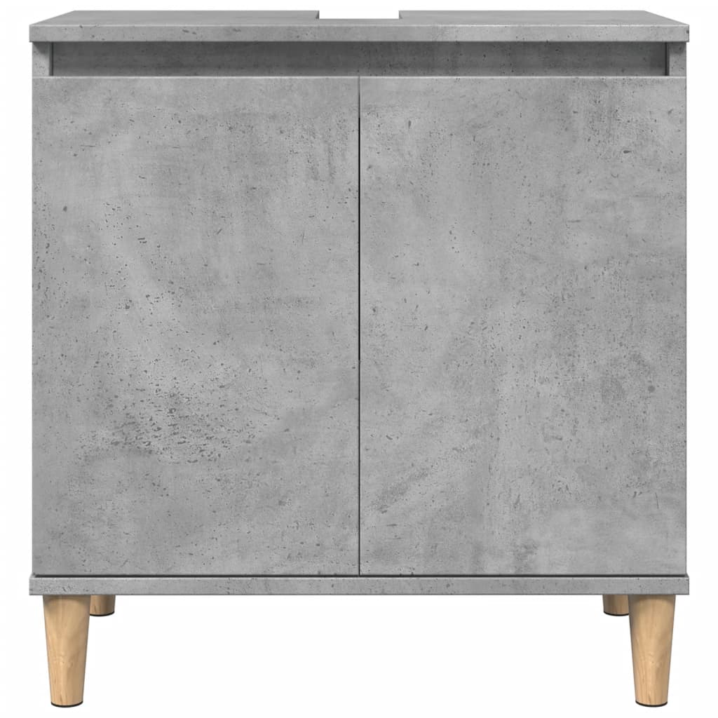 Ormarić za umivaonik siva boja betona 58 x 33 x 60 cm drveni