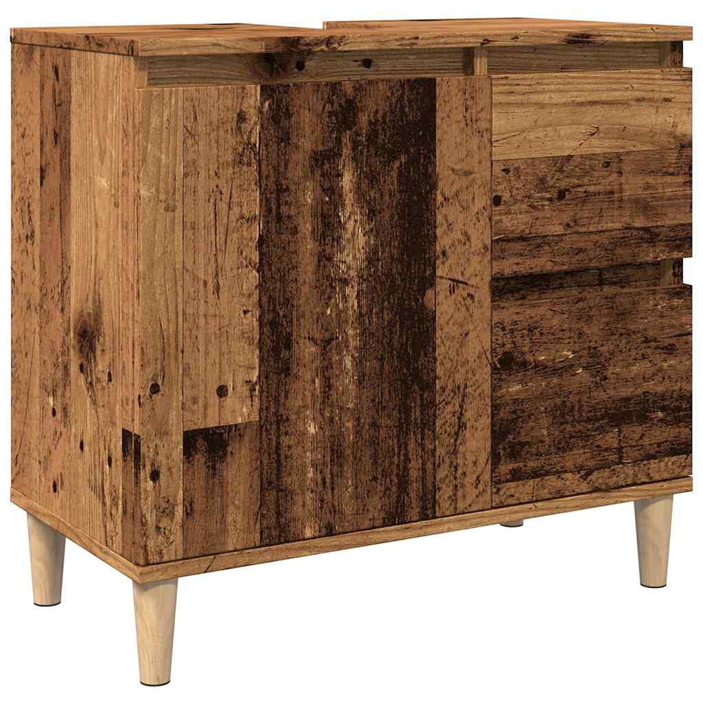 Ormarić za umivaonik boja drva 65x33x60 cm konstruirano drvo