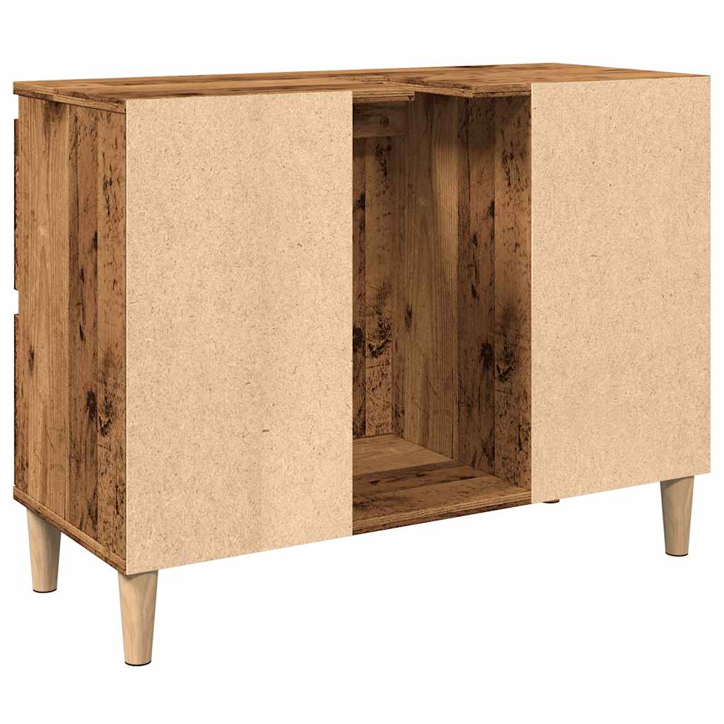Ormarić za umivaonik boja drva 80x33x60 cm konstruirano drvo