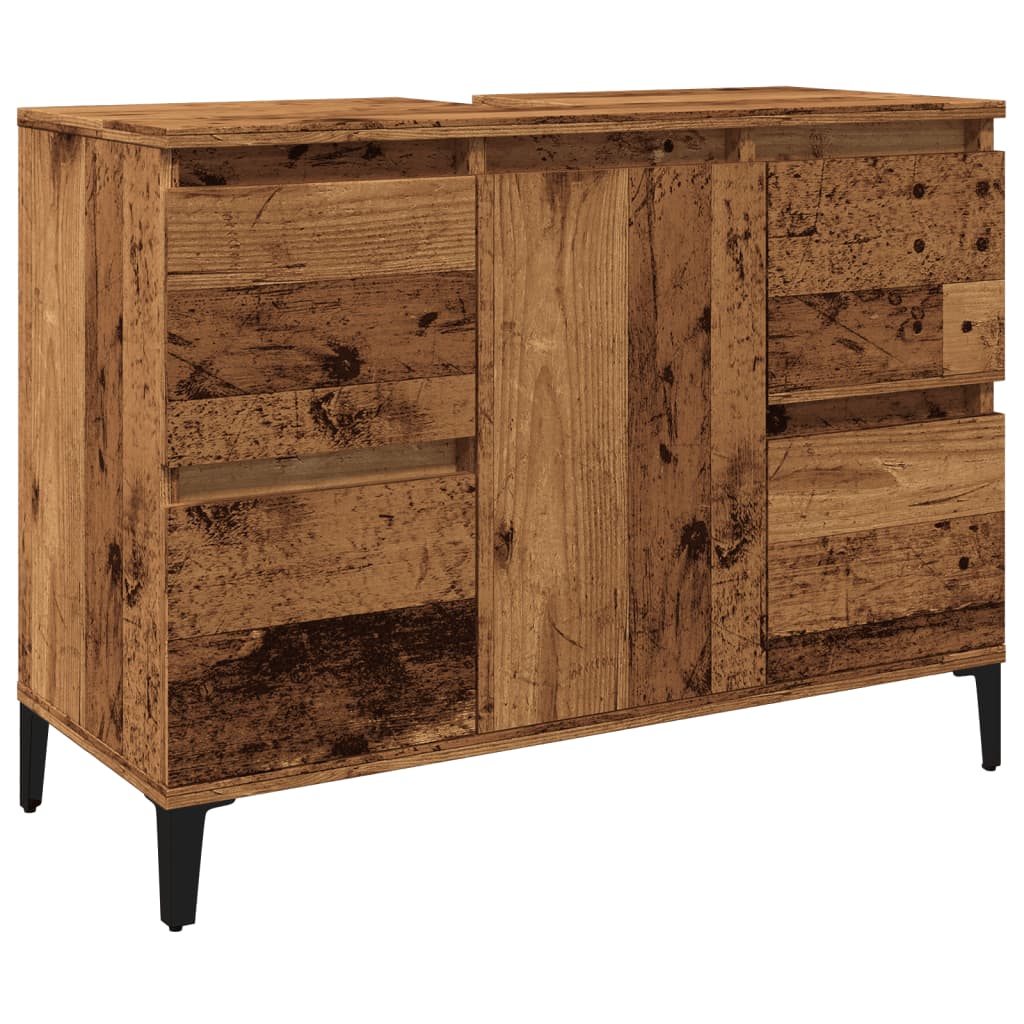 Ormarić za umivaonik boja drva 80x33x60 cm konstruirano drvo