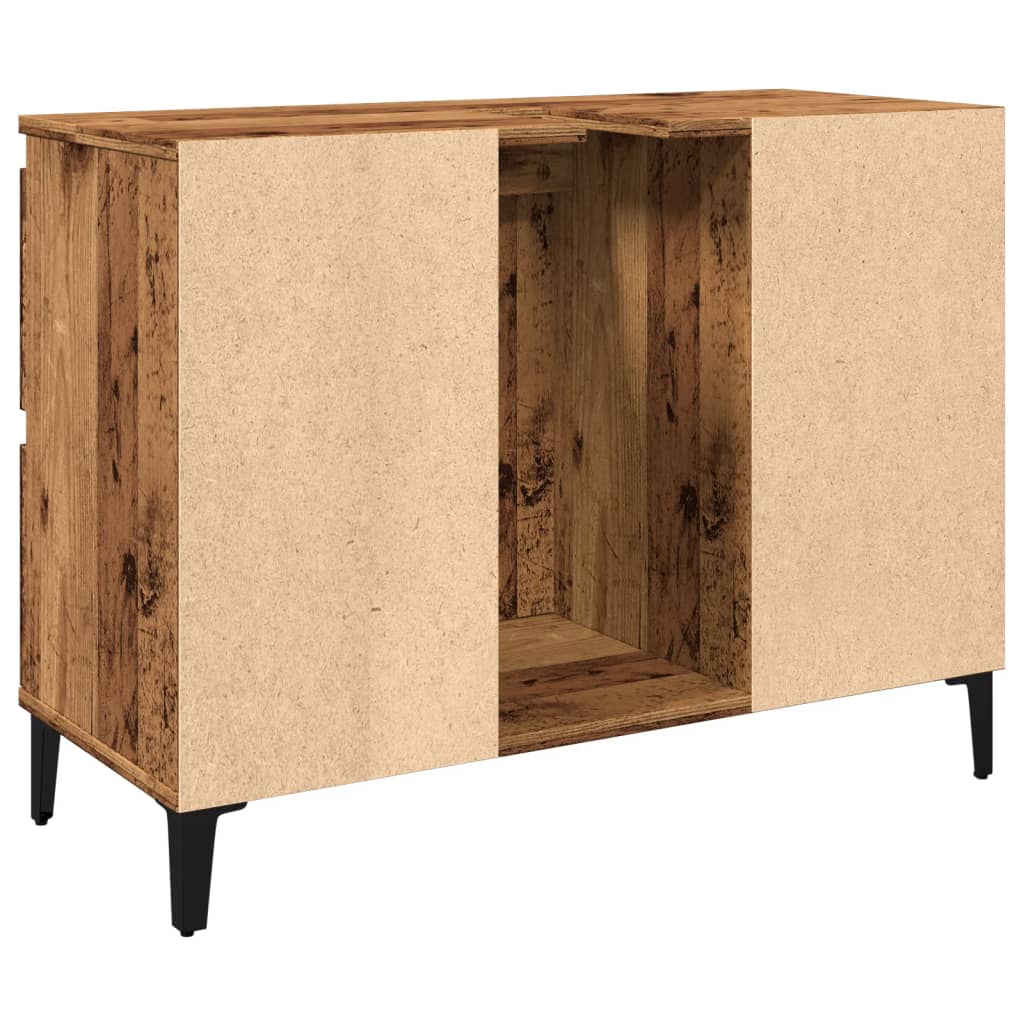 Ormarić za umivaonik boja drva 80x33x60 cm konstruirano drvo