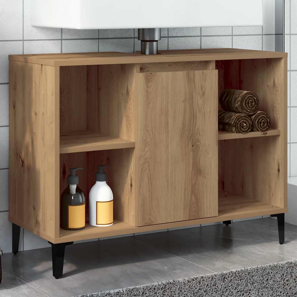 Ormarić za sudoper Artisan hrast 80x33x60 cm izrađeno drvo