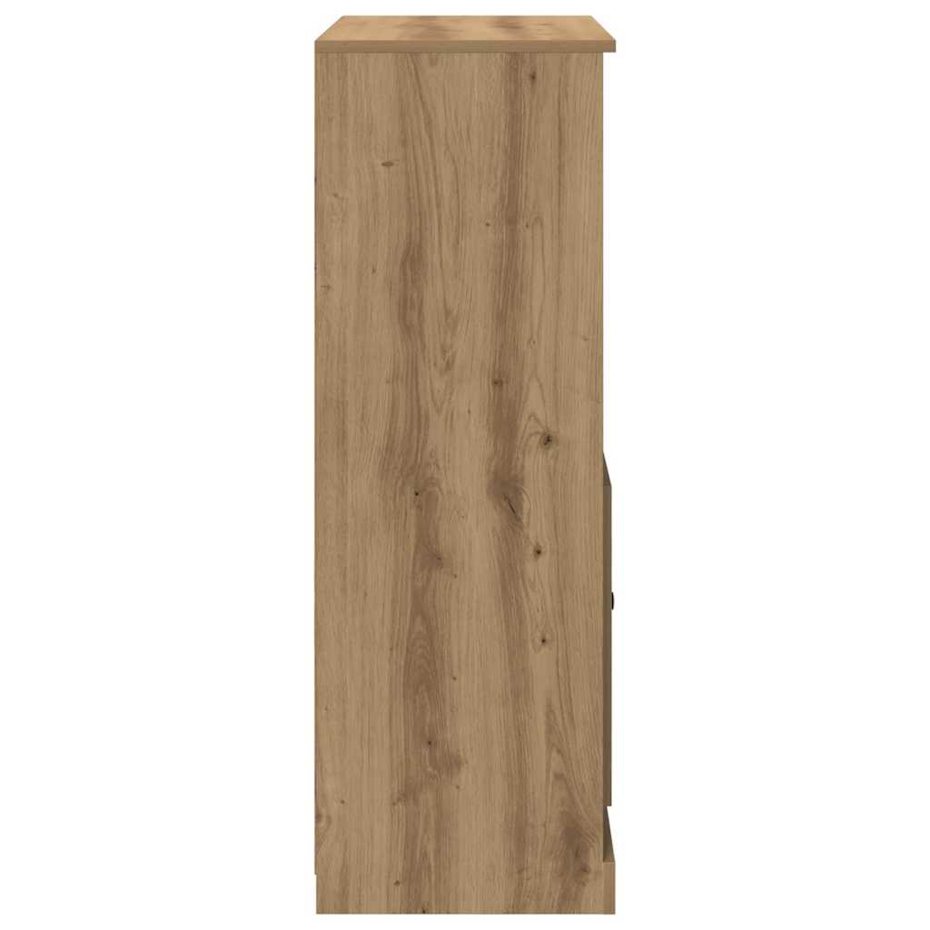 Visoka komoda boja hrasta 60x35,5x103,5 cm konstruirano drvo