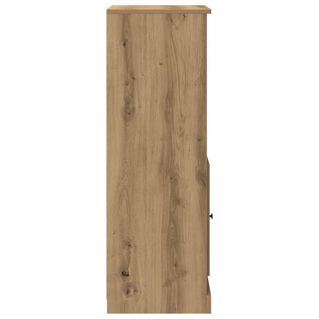Visoka komoda boja hrasta 36x35,5x103,5 cm konstruiranog drva