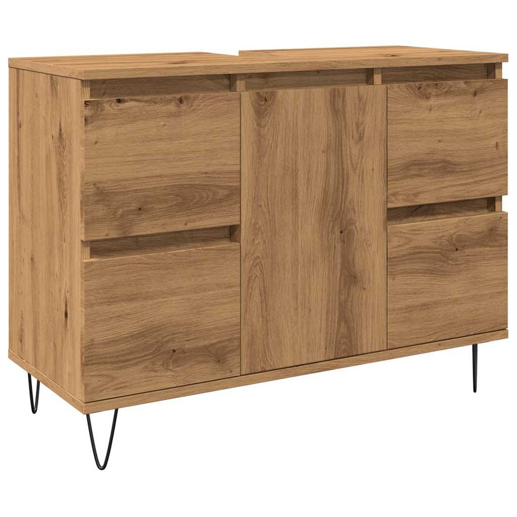 Kupaonski ormarić boja drva 80 x 33 x 60 cm konstruirano drvo