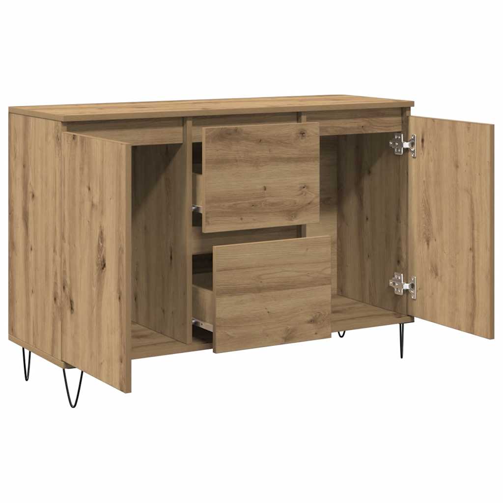 Komoda boja hrasta artisan 101,5x35x70 cm konstruirano drvo